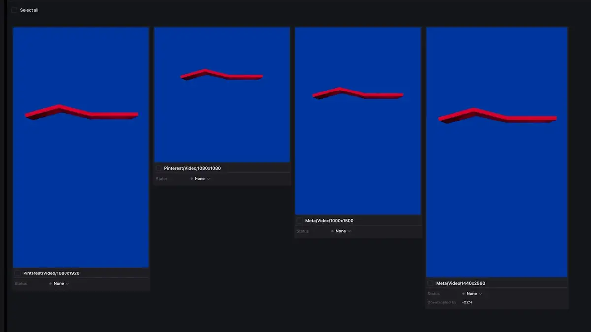 Animated American Family Insurance social campaign shown across four formats